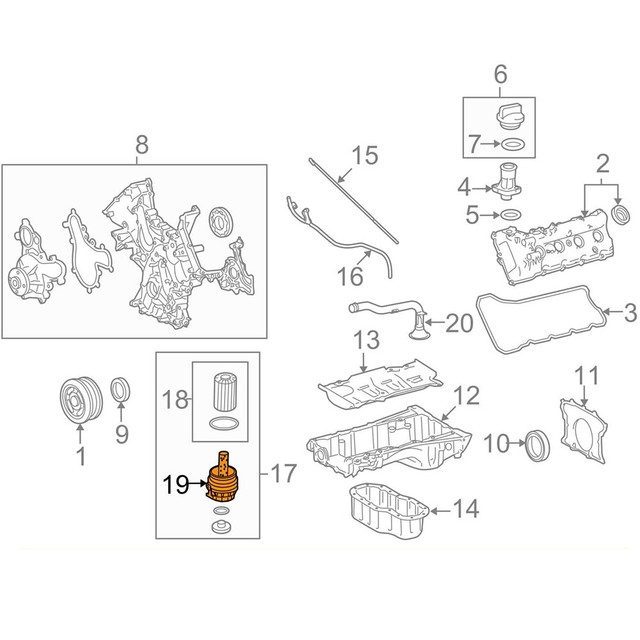 Engine Oil Filter Housing Cap 1562038010 For Toyota Tundra 5.7L Lexus