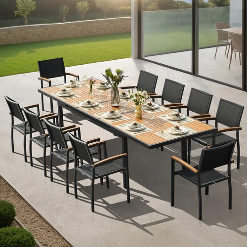 HIGOLD Heck Outdoor Extension Dining Set for 10 Person