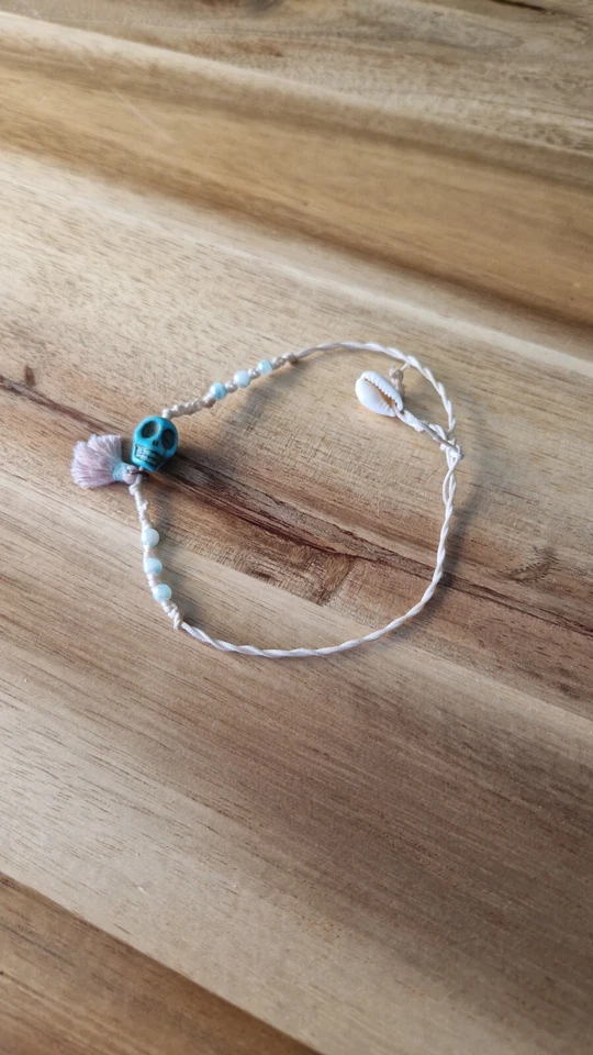 Fußkette Stoff Mit Totenkopf