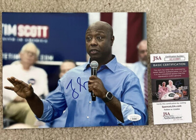 Tim Scott Senator South Carolina SC Signed Autograph 8x10 Photo Republican JSA