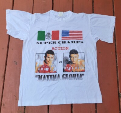  Vintage 1996 Oscar De La Hoya Vs Julio Cesar Chavez Boxing T-Shirt Men s Medium