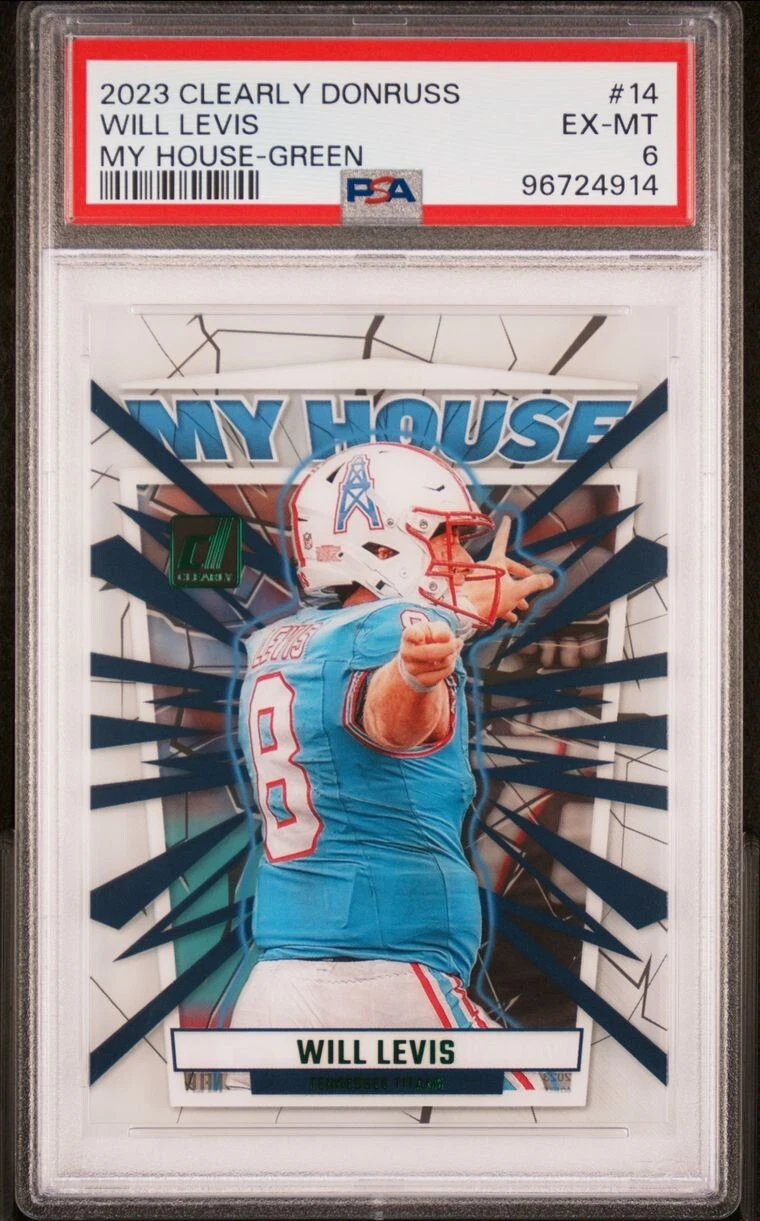 Will Levis Panini Clearly Donruss Clearly My House #14 Green