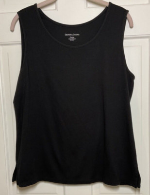 DRAPERS & DAMONS TOP SLEEVELESS TANK BLACK  SIZE LARGE COTTON  POLYESTER NEW