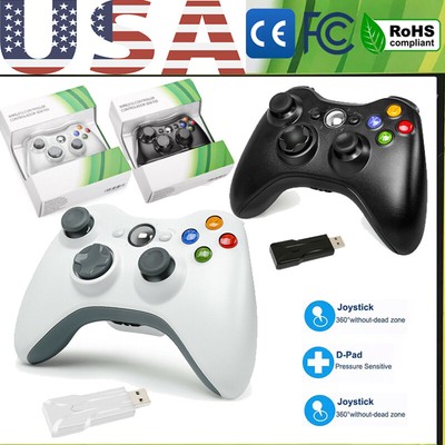 Wireless Controller For Microsoft Xbox 360/ 360Slim/ 360E, PC Windows 11/10/8/7