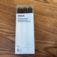 Cricut Permanent-Marker Schwarz 6 Piece New Black