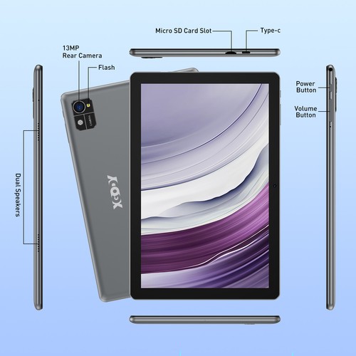 Tablet 10.1 In Android 13 12GB RAM 128GB IPS ROM BT5.0 5MP+13MP Dual Camera WiFi - Picture 12 of 13