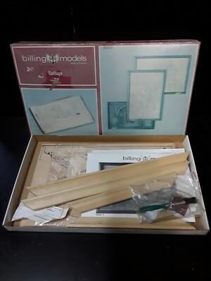 Vintage Billing Models Holz Schloss Landschaft Collage Bastelset selten verpackt neu
