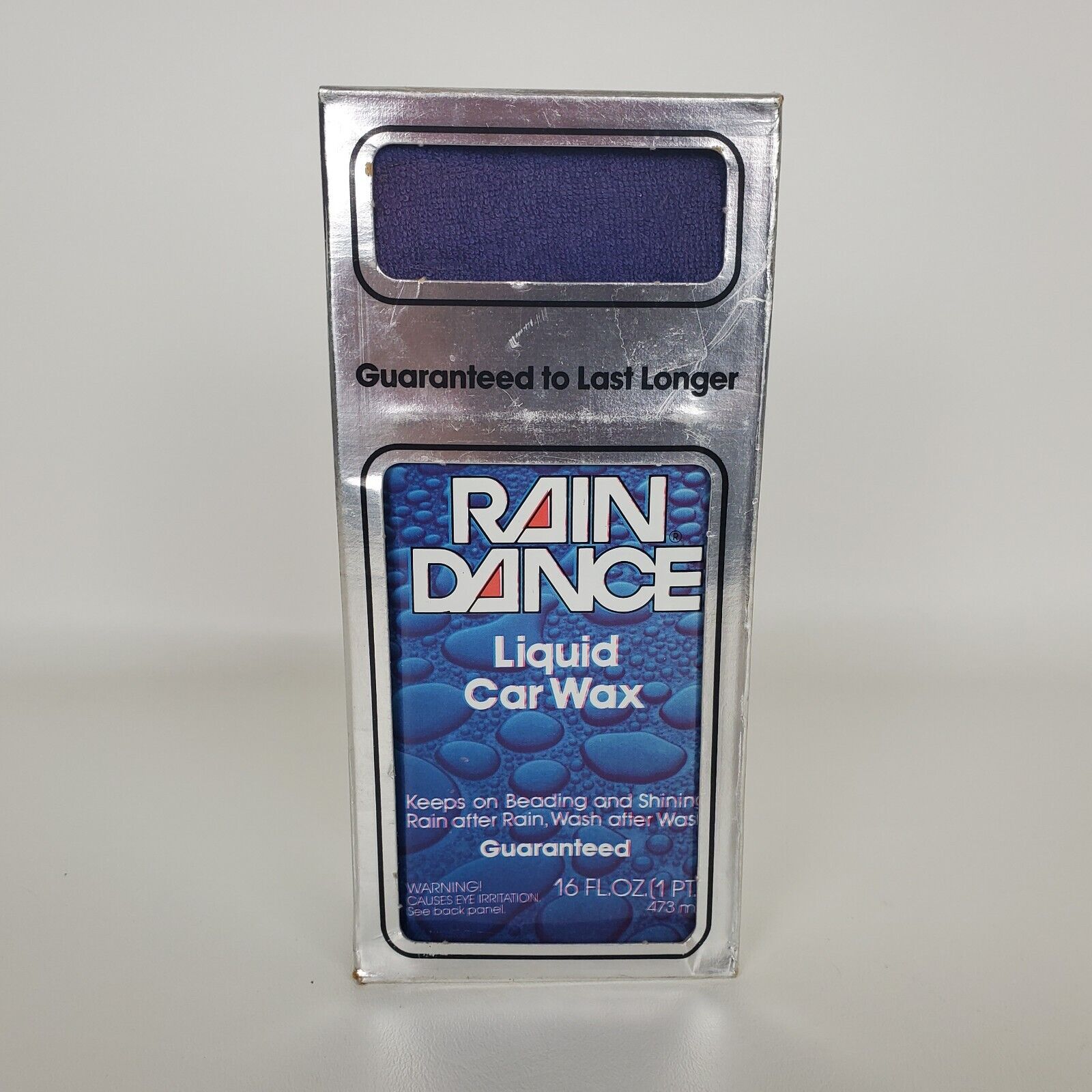 NOS Vintage RAIN DANCE Liquid Car Wax 16oz Original DU PONT Formula (A1)