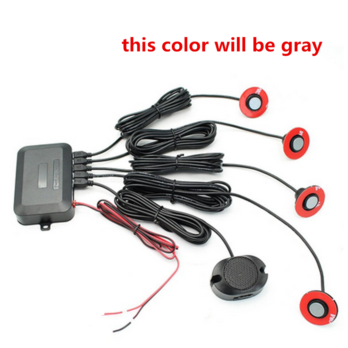 4 Parking Sensors Car Backup Reverse Rear Radar System Buzzer Alert Alarm Kit