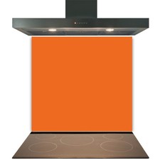 Orange Glass Splashback for Kitchen Toughened Heat Resistant Cooker Tile