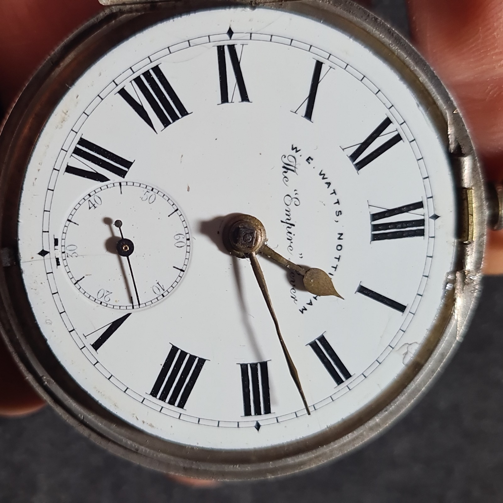 Antique Solid Silver Gents W.E. Watts Nottingham … - image 9