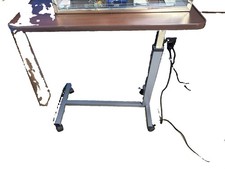 Medical Adjustable Overbed Bedside Table With Wheels Hospital and Home Use