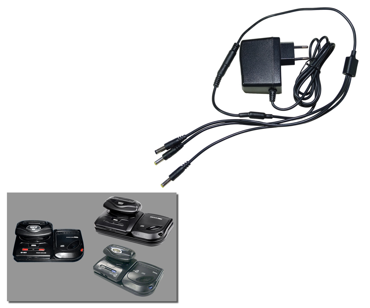 Alimentation triple Sega Mega Drive 2 Genesis CD 32X pour borne arcade