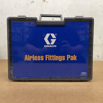 #ad Graco Airless Fittings Pak Case w Assorted Spray Hose Fittings Parts Partial $45.00