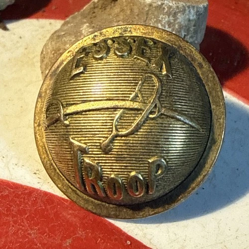 Scarce Post Civil War Essex Troop Cavalry Button New Jersey Spur Sword