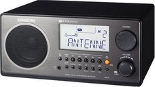 Sangean WR-2 AM / FM-RBDS Wooden Cabinet Digital Tuning Radio Black 