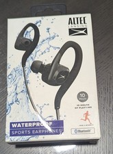 NEW ALTEC LANSING WATERPROOF SPORT EARPHONES BLACK B/T MZX499-BLK-WM FREE SHIP