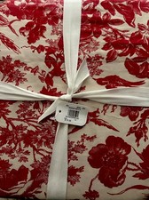 Pottery Barn Sorrel Cotton King Sheet Set 4/Pcs Red New