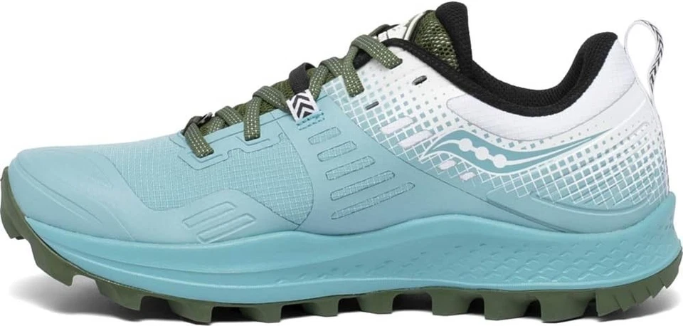 Saucony® Women's 7 B Peregrine 10 ST Trail Running Shoes in Blue/White - Image 3 of 4