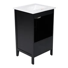 20" Bathroom Vanity with Sink, Bathroom Cabinet with A Door, Door Shelf