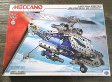Meccano Tactical Copter 15302 Real Metal 374 Pieces Open Box Sealed Bags