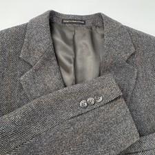 CRICKETEER Vintage Men's Wool Blazer Herringbone Tweed Sport Coat Jacket 44L