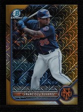 2022 Bowman Chrome Mega Box Gold Mojo Refractor 26/50 Francisco Alvarez w7v