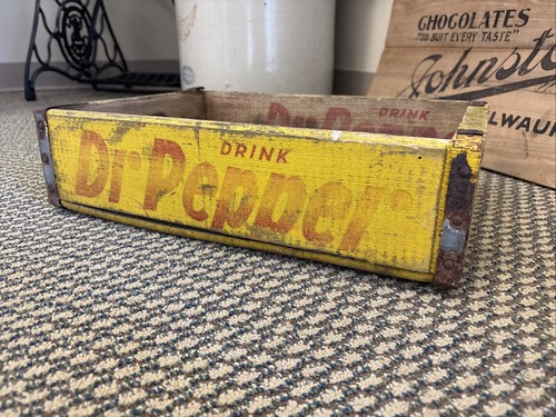 Vintage Wooden Soda Crate Dr. Pepper Minneapolis St. Paul Wood Box