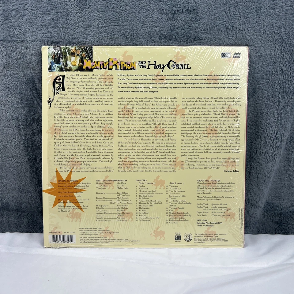 Monty Python and the Holy Grail (1975) Criterion Collection Laserdisc in shrink - Image 2 of 4