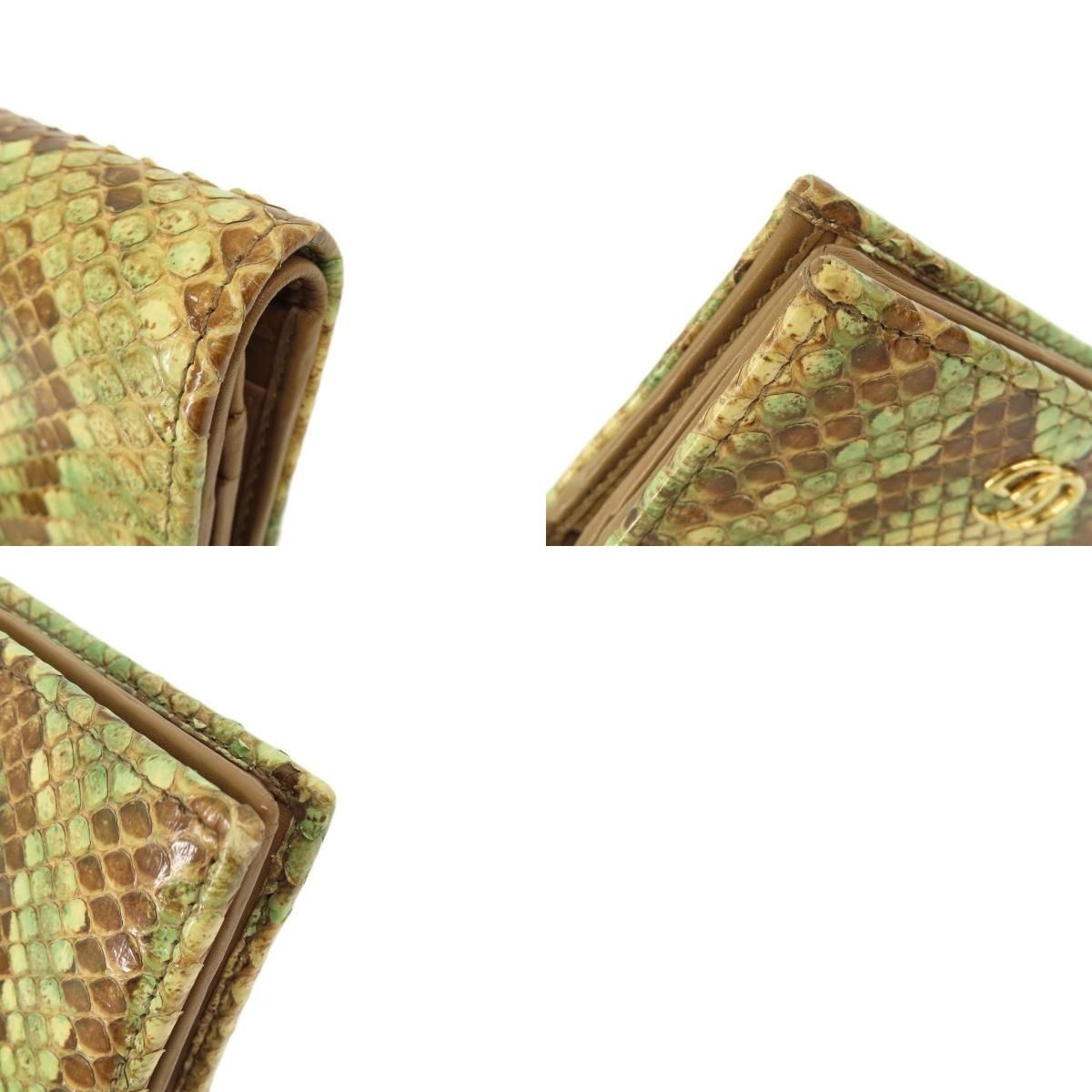 Gucci Python Leather Brown Compact Wallet Very Go… - image 19