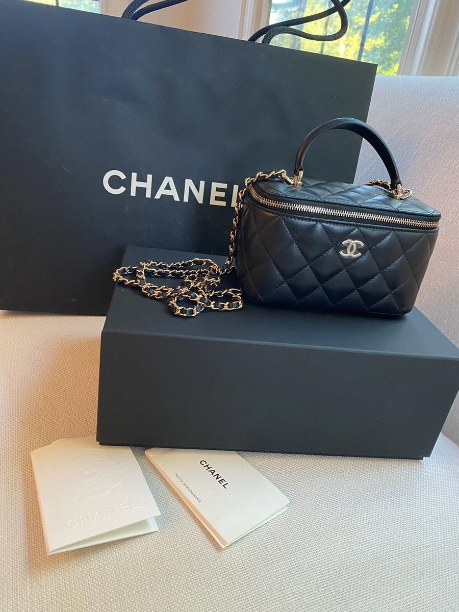 Chanel small Vanity Filigree top handle crossbody bag