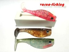 Bass Lure Mold - Fat Belly + Paddle Tail, 3.5 inch / 9 cm