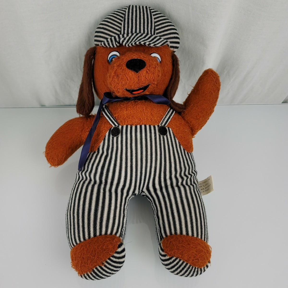 Peoria Plastic Co Stuffed Plush Brown Puppy Dog Casey Jones