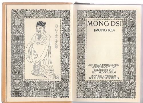 Richard Wilhelm Mong Dsi Mong Ko 1916 Eugen Diederichs Erstausgabe
