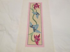 FLORAL AND BUTTERFLIES-TERRI SU AUSTIN-HANDPAINTED NEEDLEPOINT CANVAS