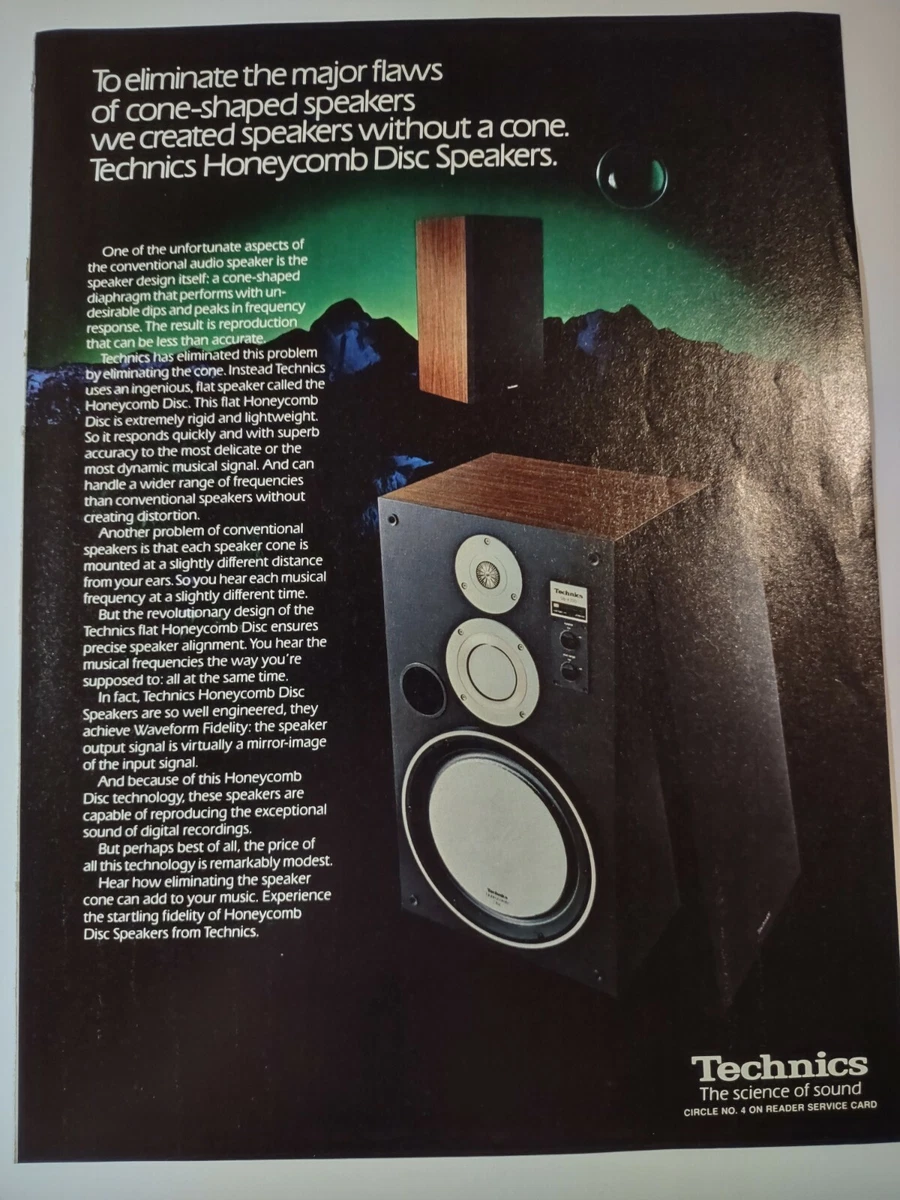 Technics honeycomb cheap speakers