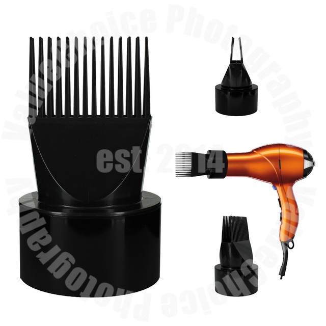 Universal Hair Dryer Nozzle Attachment Short Comb Brush Detangler