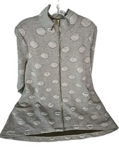 Shannon Passero Turkish Swing Jacket Susan Gray Womens Size L Circles Gray Rare 