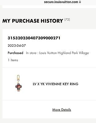 Louis Vuitton LV X YK Vivienne Key Ring