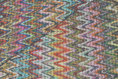 WOOL & CASHMERE LUXURY BOUCLE CHEVRON KNIT 20 COLOUR VARIATION MADE IN ITALY B11 - Picture 2 of 12