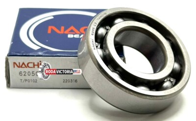 NACHI 6205 CM DEEP GROOVE BALL BEARING. OPEN TYPE, NO SEALS 25x52x15 mm