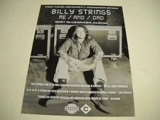 BILLY STRINGS Grammy consider. for BEST BLUEGRASS ALBUM 2023 Promo Display Ad
