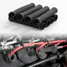 8pc Black 1200°Spark Plug Wire Boot Heat Shield Protector Sleeve SBC BBC 350 454
