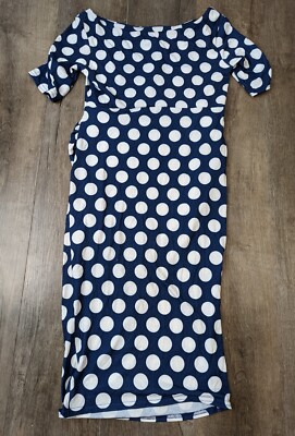 blue and white polka dot maternity dress Light Blue Smocked Polka Dot Long Sleeve Maternity Dress PinkBlush