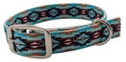 Showman Couture Teal Southwest Design Nylon Dog Collar