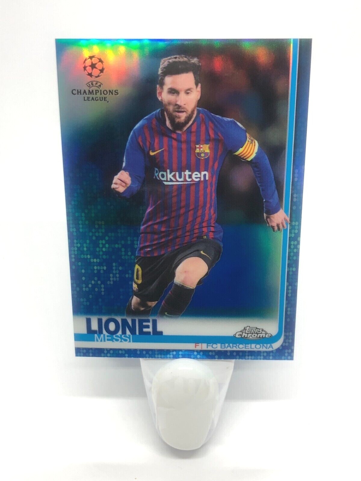 2018-19 TOPPS CHROME UCL LIONEL MESSI /150 BLUE REFRACTOR UEFA CHAMPIONS LEAGUE