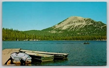 Mammoth Lakes CALIFORNIA -  LAKE MARY with Volcanic Mammoth Mountains - POSTCARD