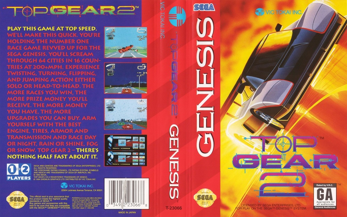TOP GEAR 2 VOL.2 アーケードゲーム パンフレット チラシ Top Gear 2 (video game, Mega Drive/Genesis, 1994) reviews