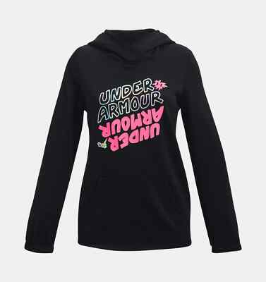 Under Armour Girls Armour Fleece Wordmark Hoodie 1366054 Size XL