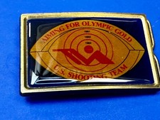 US Shooting Team Los Angeles 1984 Aiming for Olympic Gold NOS Belt Buckle